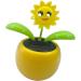 Solar Powered Flip Flap Dancing Flower Toy for Car Dashboard Decor Automatic Dancing Flower Toy Kid's Gift - Sunflower 10.5x6.5x11.3cm Car Ornaments Solar Powered Car Toy Office Desk Decoration
