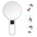 Makeup Mirror Double Sided 5X/1X Magnifying Hand Held Mirror with Folding Handle Compact Cosmetic Vanity Mirror for Girls Ladies Beauty Handbag Travel Hanging Table Round Small Portable Pocket (White)