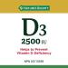 Nature's Bounty Vitamin D3 2500 IU Helps to prevent Vitamin D deficiency 100 Softgels - Buy Online on SooperMarket.com