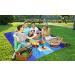 WIWIGO Sandproof Beach Blanket 79 X 83 - Waterproof Outdoor Picnic Mat for Travel, Camping, Hiking - Blue - Buy Online on SooperMarket.com