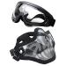 Airsoft Mask and Goggles - Airsoft Half Lower Face Mask Steel Metal Mesh for BB Gun/CS Game/Paintball/Shooting/Cosplay - Anti-UV Adjustable Combat Tactical Military Goggles for Men Women Kids