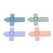 4 PCS Baby Teething Ring - Odorless Silicone Teething Relief Chew Toy for Toddlers with Neck Strap - Colorful and Safe - Buy Online on SooperMarket.com