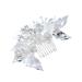 Didiseaon Clip Combs Teasing Comb Crystals Decor Straight Teeth Comb Leaf Comb Bridal Clip French Clips Wedding Headdress Rhinestones Bride