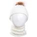 Yinuoday Toddler Baby Knit Hat Scarf Set - Winter Warm Beanie Cap with Circle Loop Scarf Neckwarmer in White (2PCS) - Buy Online on SooperMarket.com