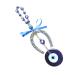 Zerodeko 1pc Blue Eyes Pendant Turkish Evil Eye Beads Birthday Gift Crystals Beads Wallet Keychain Decor Turkish Devil s Eye Pendant Devil Eye Diamond Driving Recorder Alloy