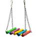 7-Piece Parrot Toys Set - Swing Toys Wooden Ladder & Rope Bars for Small to Medium Birds | Durable & Fun Bird Enrichment - Buy Online on SooperMarket.com