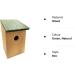 Wooden Nesting Box Wild Bird House Traditional Hinged Roof Garden Nester 1 - Buy Online on SooperMarket.com
