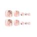 Silver Glitter Butterfly Sequins Toe Nail Press Ons - 24PCS Short Square Fake Toenails for Women | Summer Manicure Glossy Design - Style 13 - Buy Online on SooperMarket.com