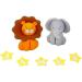 Personalised Animals Cake Toppers Set - Edible Jungle Lion Elephant Kids Cupcake Decorations with an Edible Glue - Set of 2 Birthday Party Supplies - Buy Online on SooperMarket.com