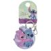 Peers Hardy - Disney Lilo and Stitch Blue and Pink Compact Mirror and Hairbrush Keychain