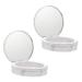 PLAFOPE 2pcs Storage Box Powder Compact Case Empty Cosmetic Pressed Refillllable Powder Case