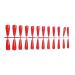 Dajidafu Coffin Nail Set Glossy Classic Scratch Resistant Press-on Fingernails Strong Viscosity Trend Manicure Stickers Type 14