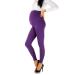 FUTURO FASHION Womens Maternity Leggings Full Ankle Length Cotton Leggings Comfortable Maternity Leggings for Ladies Soft Pregnancy Pants Belly Support Size 8-22 14 Violet