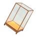 ORFOFE Box Wood Carving Glass Cover clear display stand buddha display stand Display Accessory toy shelf 17x12cm Assorted Color