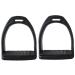 LYXMY Horse Stirrups 1 Pair Lightweight Wide Track Horse Riding Stirrup with Non-slip Rubber Pad Equestrian Supplies for CHIldren or Adults