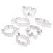 IMIKEYA 6 Pcs 430 Fondant Mold DIY Cake Mold DIY Baking Molds Dessert Molds Stainless Steel Molds Cookie Fruit medium Silver