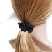 Set of 24 Black Satin Hair Scrunchies for Women - Elastic Hair Ties, Ponytail Holders, Fabric Hair Bands - Girls Hair Accessories - Buy Online on SooperMarket.com