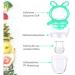 Silicone Baby Fruit Feeder & Pacifier | 3-Pack Fresh Fruit Feeders | Infant Bite Ring - Green - Buy Online on SooperMarket.com
