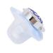 Bling Baby Pacifier Clip - Curved Silicone Design with Rhinestone Crown for Infants 6 to 18 Months - Stylish & Safe Newborn Pacifier (Blue M) - Buy Online on SooperMarket.com