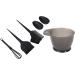 Hair Dyeing Kit Hair Dye Brush Ergonomic Wear Resistant Ear Cover Stable Sturdy Firm ABS Mixing Tool for Hair Salon for Individual Use for Hairdresser(black) - Buy Online on SooperMarket.com