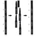 Premium 4-in-1 Detachable Makeup Brush Kit - Portable Travel Lip Eyeshadow & Eyebrow Brushes (Black) - International Shipping Available - Buy Online on SooperMarket.com
