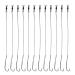 20pcs Wire Leader Hook Rigs Baitholder Fishing Hook Nylon Coated Fishing Wire Leader with Swivel 6.5inch silver 1#-20pcs