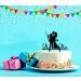 Mr and Mrs Wedding Cake Topper - Groom & Bride With Heavy Gun and Holding Flowers - Funny Gun Theme Wedding/Anniversary/Bridal Shower Cake Topper Funny Wedding Cake Topper (Heavy Gun) - Buy Online on SooperMarket.com