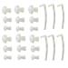 JIAHAO 18 pcs Ear Plug with 6 Tubes Resound BTE Hearing Aid Aids Eartips Domes (Size S M L)
