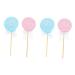 Warmhm 4 Pcs Lollipop Cosplay Party Supplies Fairy Accessories Wedding Favors Toy for Kids Princess Fairy Wand Girl Fairy Wand Cake Pop Ornament Wooden Toys Plush Toy Wool Felt Bouquet