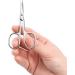 LIVINGO Premium Stainless Steel Manicure Scissors - Multi-purpose Cuticle Pedicure Kit for Nails, Eyebrows, Eyelashes, and Dry Skin - 3.5 inch Curved Blade - A-silver - Buy Online on SooperMarket.com