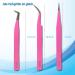 SMI 3 Pink Eyelash Tweezers Set - Pointed & Bent Stainless Steel for 3D/6D Volume Eyelash Extensions | Eyelash Pliers with Case - Buy Online on SooperMarket.com