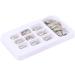 jayzee Natural False Nails Artificial Tip Manicure Phototherapy Nails Water Ripple Tablets Silver Gradient Color Nail Patch for Nail Art Salons and Home - Buy Online on SooperMarket.com