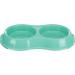 Trixie Light Weight Version Plastic Double Bowl for Cat 200 ml Assorted Colors 1 Count (Pack of 1)