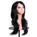 LFMDJF 70cm Wavy Red Wig | Synthetic Hairpieces for Women | Versatile Colors: Black Purple Pink Blue | 28 Inches Silver - Buy Online on SooperMarket.com