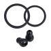 KALLORY 2 Sets Stethoscope Accessories Replacement Earplugs Ear Stethoscope Ear Tips Replacement Headphone Accessories Headphone Attachment Snap Button Kit Stethoscope Replacement Earbud