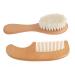 Healeved 2pcs Toddler Gift Baby Brushes for Hair Newborn Baby Gifts Baby Bath Brush Baby Grooming Brush Baby Hairbrush Comb Wooden Comb Baby Bathing Brush Comb and Brush Set Scalp Wooden
