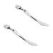 WOONEKY 2pcs Eye Cream Stick Eye Massaging Rod Massaging Tools Face Massager Face Tools Eye Cream Roller Makeup Tools Miniature Garden Tools Wrinkle Remove Stick Gift Zinc Alloy Metal 8x1cm Silver