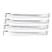 Mytoptrendz 4 PCS 3.5" 9cm Long Slim French Style Metal Hair Clips Slide Barrettes No Slip Hair Pins Hair Girls Women Thick Accessories for Women and Girls (Silver) 9cm Silver