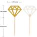 Cupcake Toppers 50 Pack Gold Glitter Diamond Ring Donut Toppers Cupcake Picks for Bridal Shower Engagement Party Decorations - Buy Online on SooperMarket.com