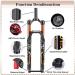 BUCKLOS MTB Fork 120mm Travel | 1-1/8 Straight/Tapered | Rebound Adjust | 15mm Axle | Manual Lockout | Air Shocks | Gold-Straight Tube 27.5 - Buy Online on SooperMarket.com
