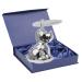 Silver jug children's rattles with bite ring dog l 7cm premium silver plated plated noble silver -plated in top workmanship.Completed to give away with a chic gift packaging