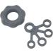 Finger Exerciser Soft Lightweight Silicone Grip Strengthener Washable Flexible for Weak Hands (Dark Grey) - Buy Online on SooperMarket.com