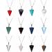 Crystal Decoration Fashion Natural Reiki Pendant Crystal Amulet Gemstone Hexagon Pyramid Necklace Charm Gift Jewelry Stone (Color : 4) - Buy Online on SooperMarket.com