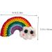 ABOOFAN 2 Pairs Rainbow Barrettes Snap Side Clamp Snap Hair Clip Colorful Hair Clips Rainbow Eardrop Props Kid Crafts Supplies Cotton Rainbow Pendant Girl Cartoon Alloy Flower Hairpin - Buy Online on SooperMarket.com
