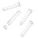 SBYURE 100 Pack Flower Water Tubes Clear Plastic Floral Vials with Caps for Flower Arrangements 2-7/8 Inches Transparent