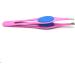 Surgi-Grade Stainless Steel Slant Pink Tweezers for Eyebrows - Precision Tool for Ingrown Hair Removal | G.S Online Store - Buy Online on SooperMarket.com