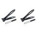 Ronlok 2X Nail Clipper Set Thick Toenail& Fingernail Cutter with Wide Jaw Opening Stainless Steel Nail File for Men&Women Black