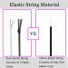 Stretchy String for Bracelets - 1mm Elastic Cord for Jewelry Making - 4 Rolls (2 Black and 2 White) - Buy Online on SooperMarket.com