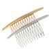 Vasana 2 pieces (gold + silver) women girls Elegant smooth alloy hair comb French twist kamm hair use grips hair side ridge hair clips hair styling tools