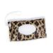 Itzy Ritzy Reusable Wipe Pouch - Leopard Print | Holds Up to 30 Wet Wipes | Silicone Wristlet Strap Included - Buy Online on SooperMarket.com